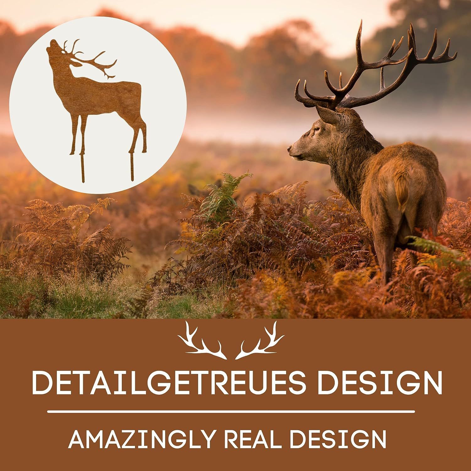 跨境新款创意生锈动物剪影立体庭院地插装饰花园摆件户外插件雕塑详情15