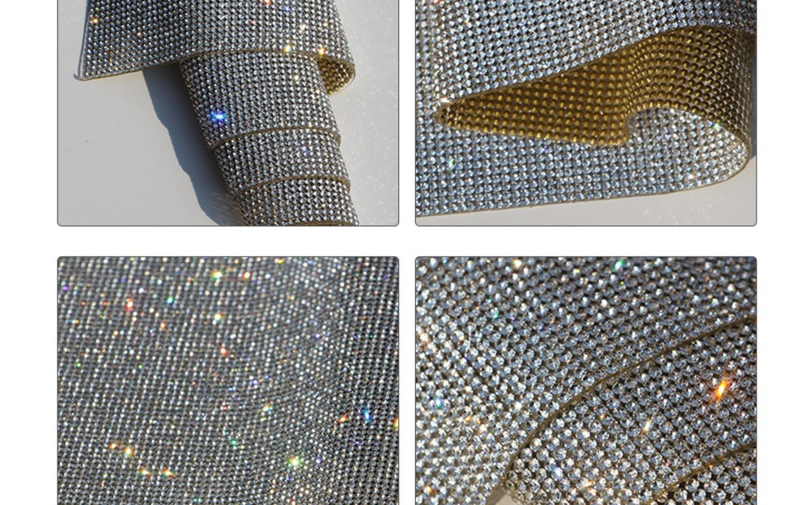 热熔胶网满钻水钻背胶DIY手工粘贴超闪排钻服饰箱包鞋材汽车装饰详情8