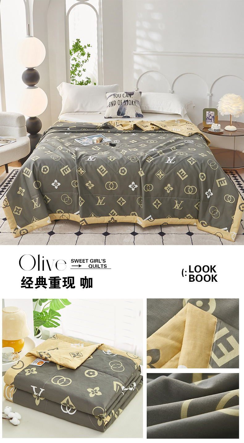 2024新款A类亲肤小清新纯棉夏被空调被批发夏凉被子全棉被芯批发详情45