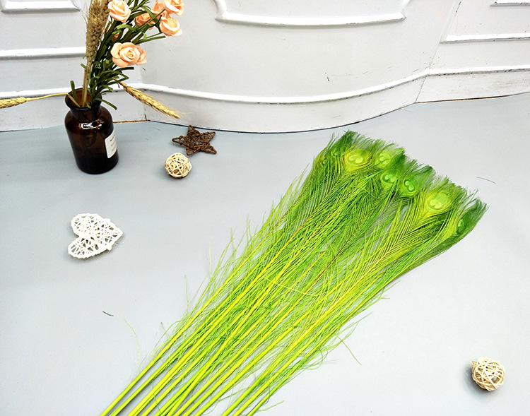 Peacock feather decolorization and dyeing pink props for home decoration and accessory materials peacock feathers pic 20