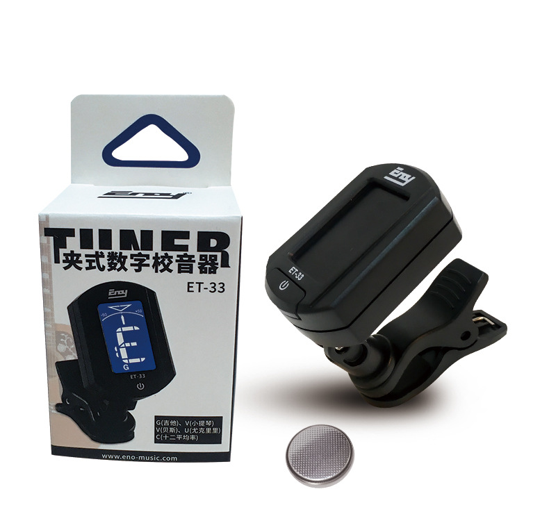 吉他调音器伊诺ENOET-33尤克里里贝斯小提琴十二平律电子调音器详情18