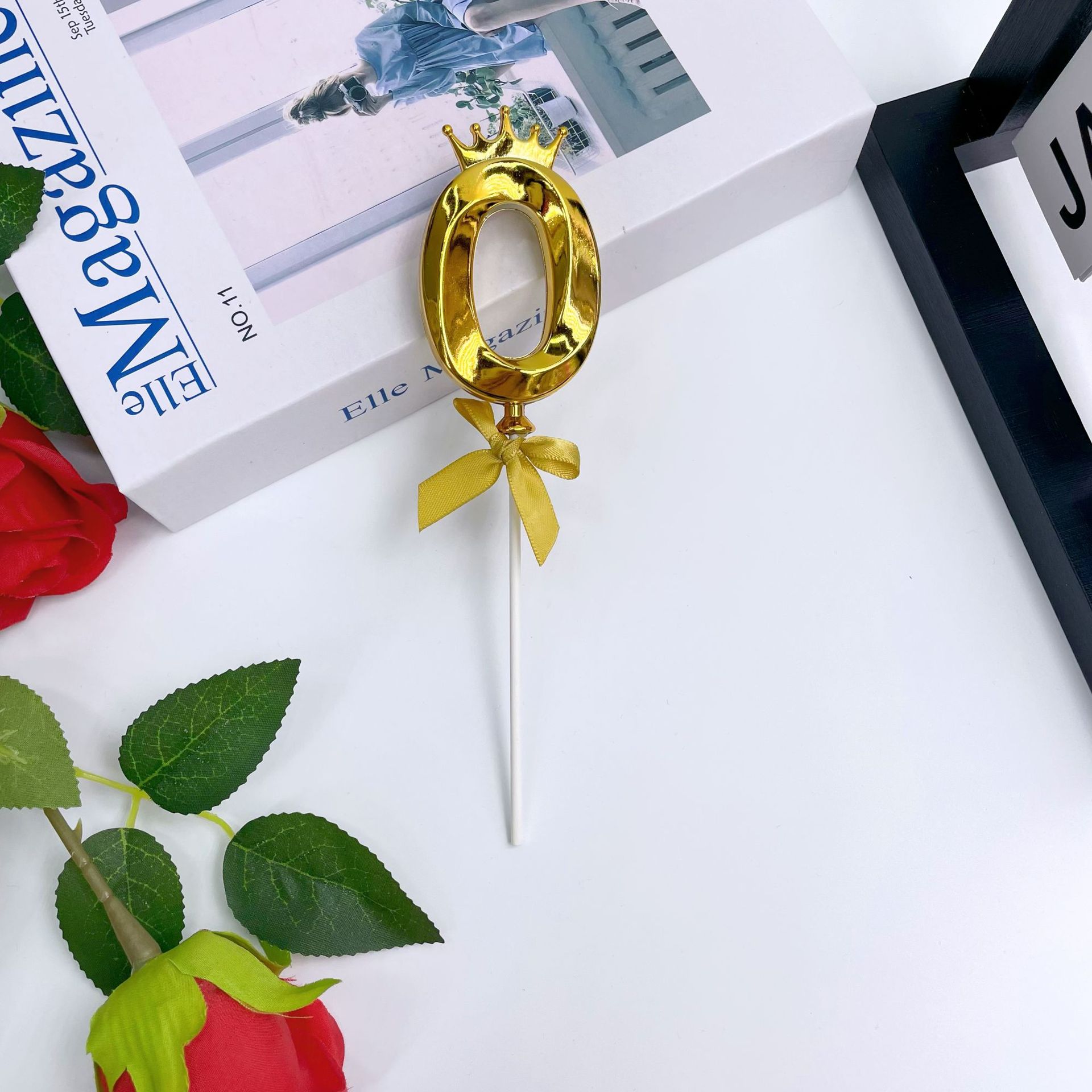 跨境创意新品3D立体皇冠数字插件派对生日蛋糕烘焙甜品台装饰摆件详情9