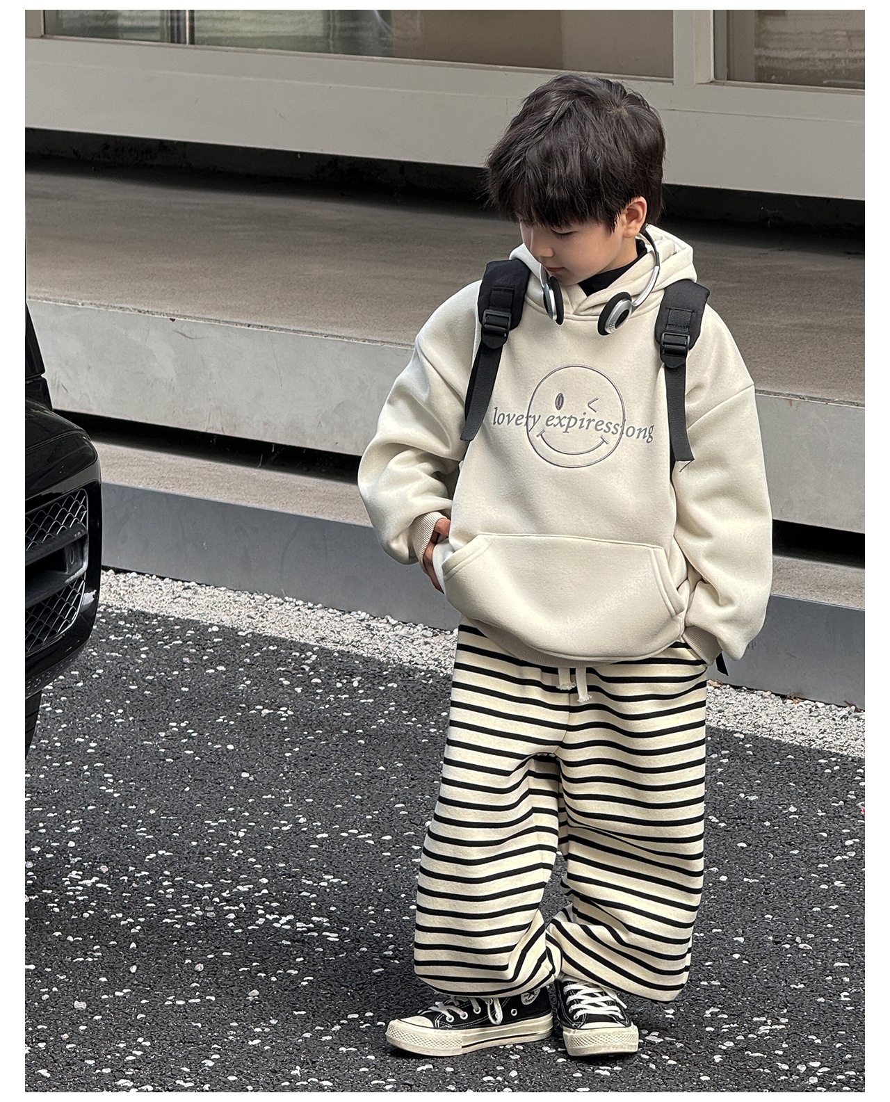 童酷2024儿童冬款湖州织里童装韩版宝宝上衣笑脸刺绣连帽男童卫衣详情31