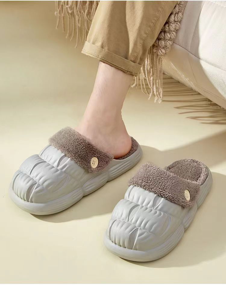 可拆卸棉拖鞋女踩屎感厚底家用居家毛拖鞋加厚保暖情侣月子棉拖鞋详情17