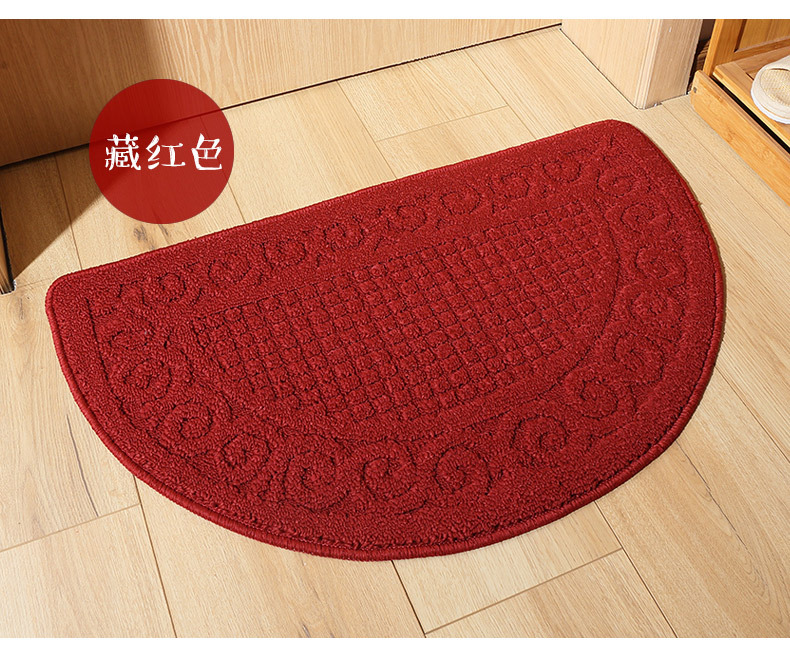 Wholesale of retro polypropylene semi-circular floor MATS, door MATS, living room carpets, bathroom and bathroom anti-slip floor MATS pic 7