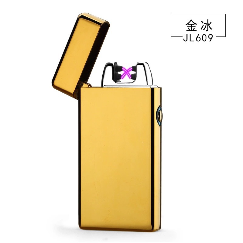 JL609立体浮雕充电打火机usb双弧脉冲打火机锌合金防风电子点烟器详情23