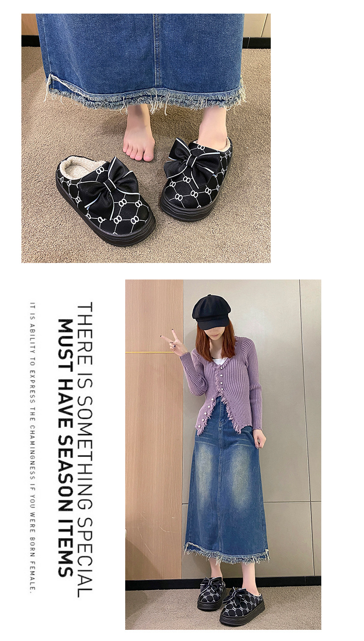 冬季棉拖鞋女士居家室内防滑厚底时尚ins加绒加厚棉拖鞋一件代发详情22