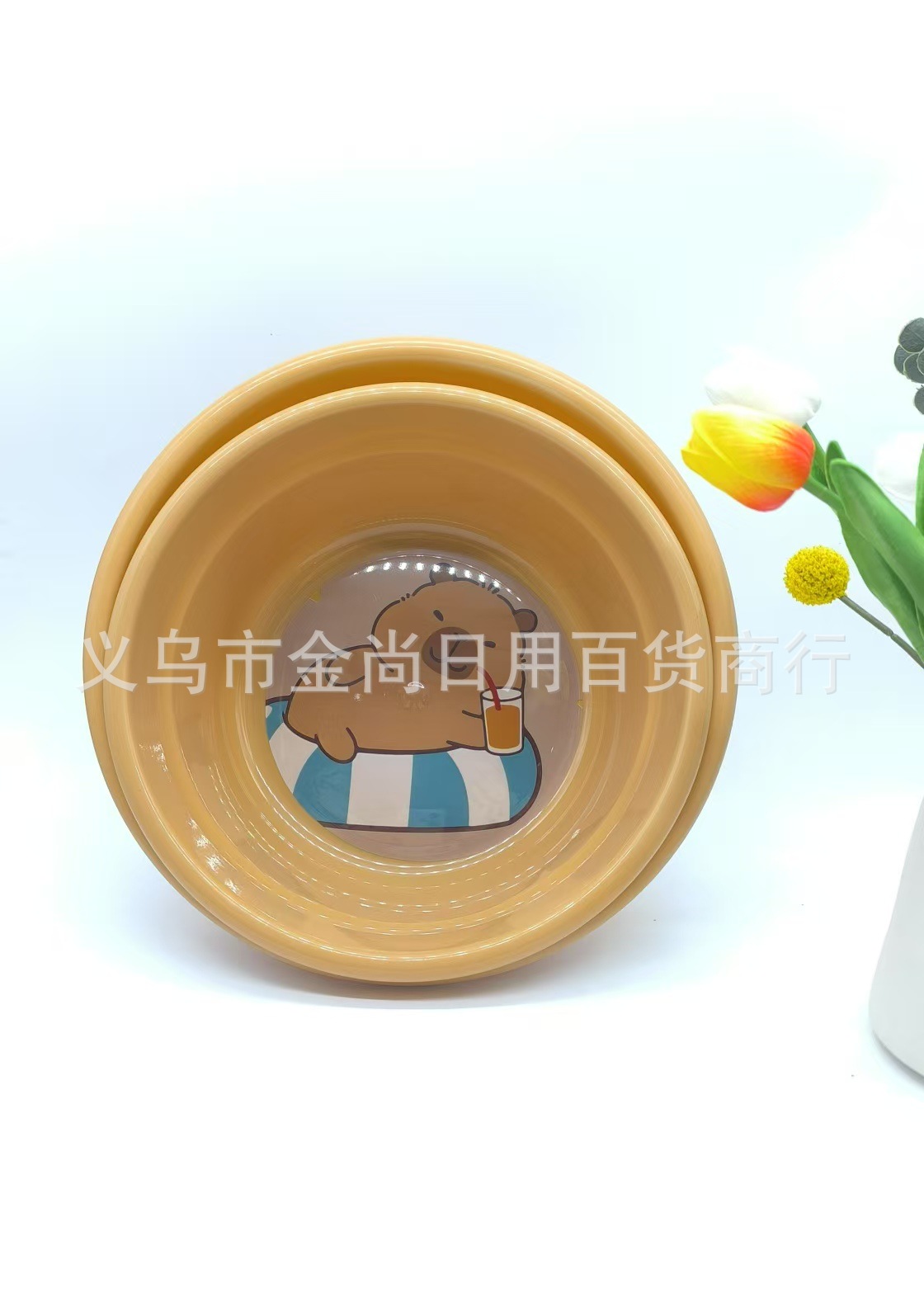 家用卡皮巴拉脸盆儿童洗脸专用盆家用洗漱卡通洗脸盆可爱卡通脸盆详情5