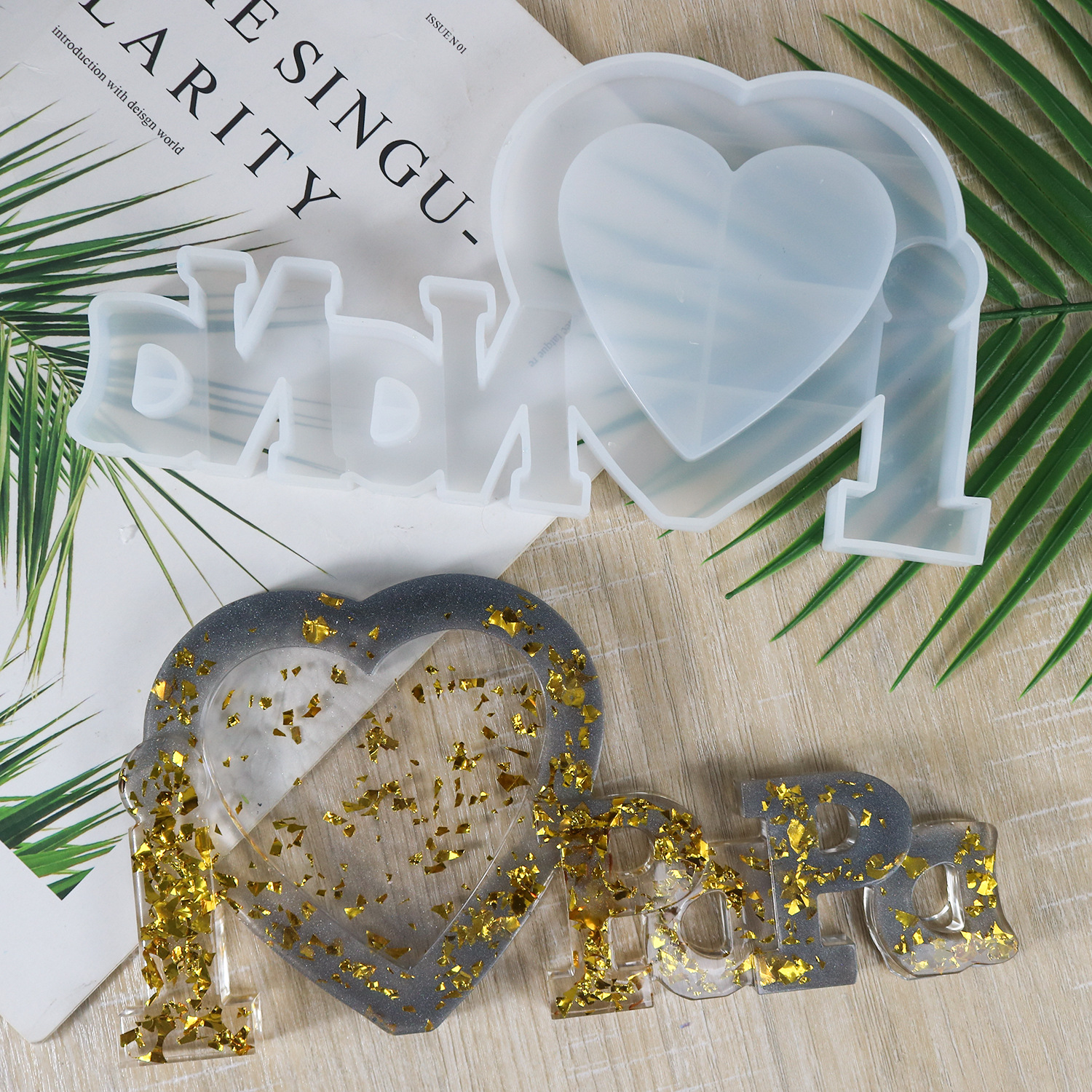 diy滴胶模具家庭成员family立体相框硅胶模具跨境专供详情8