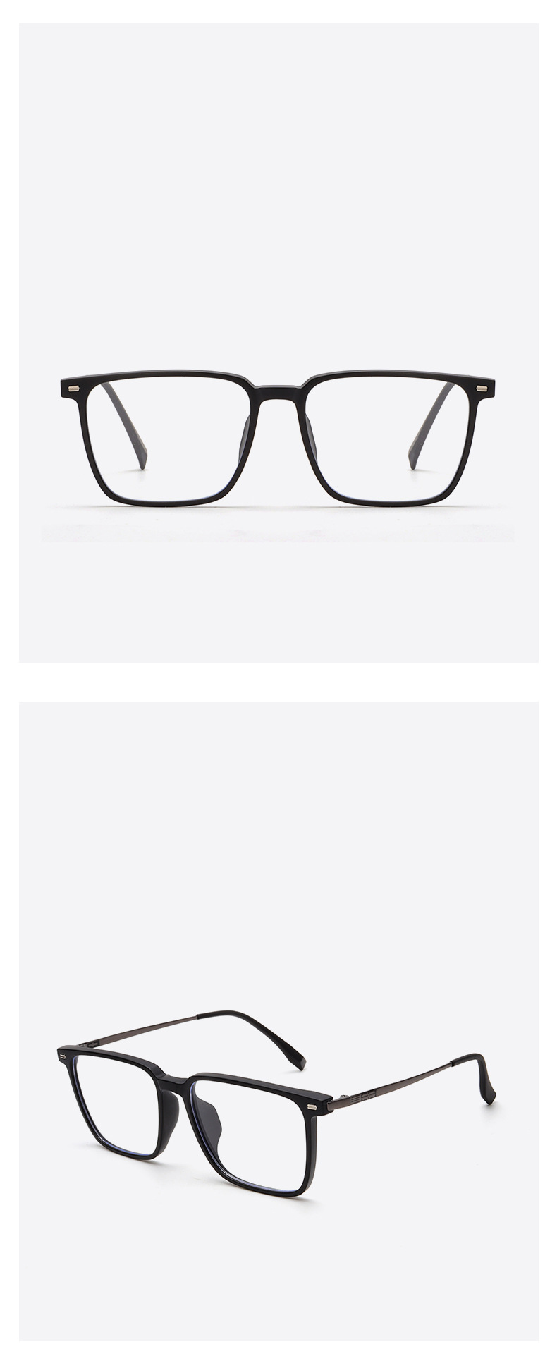 8108TR90 square, ultra-light, soft, transparent, anti-blue light, high-end look, business student female glasses frame pic 17