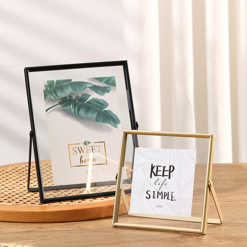 Cross-border metal photo frame Polaroid photo display stand, 6-inch to 78-inch calligraphy and painting frame, dried flower decoration pic 8