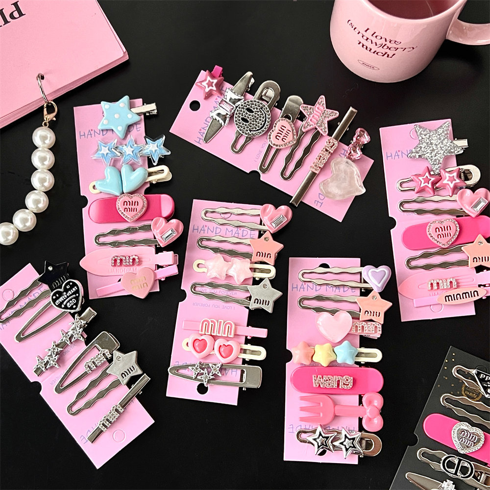 Versatile Y2K fashionable spicy girl style star hair clip, girl side bangs clip, sweet and cool dopamine crushed hair clip hair accessory pic 40