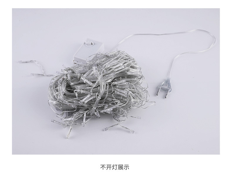 Outdoor waterproof led peacock net light, three-screen Christmas festival decorative color light, hotel park decorative color light pic 10