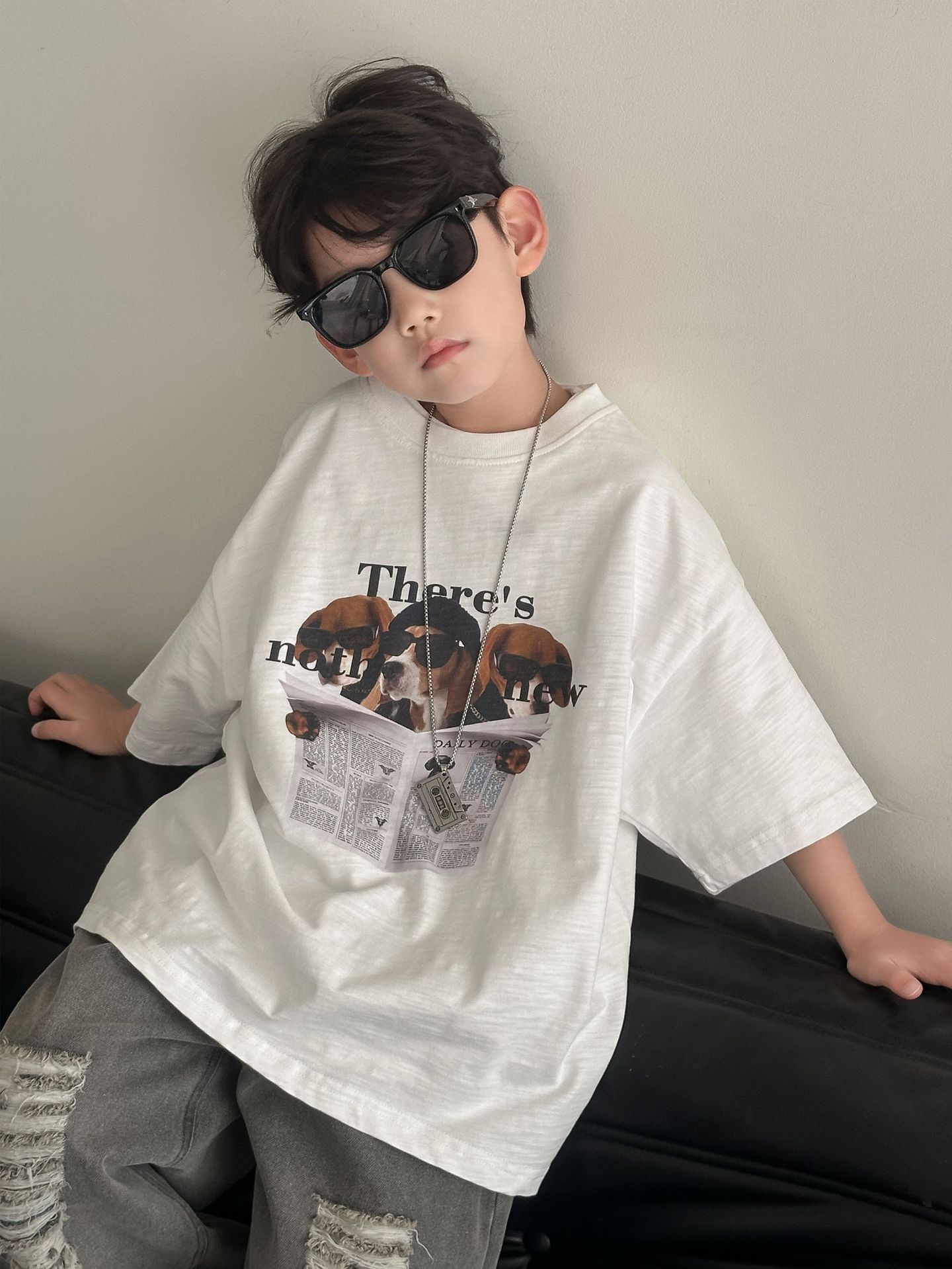 儿童纯棉T恤2025夏季新款韩版男童短袖薄款中小童上衣童装夏装潮t详情11