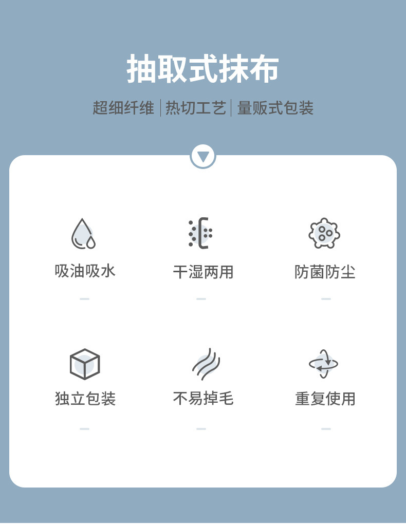 Pull-out cloths are less likely to shed fibers due to their better water absorption. Lazy cloths, dry and wet dual-purpose kitchen scouring cloths pic 3