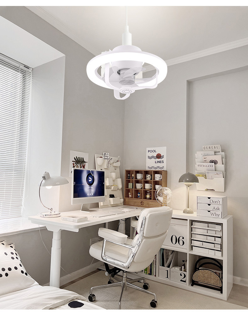 360° oscillating aromatherapy fan lamp, minimalist style, ultra-quiet ceiling fan lamp for hall, dining room and bedroom pic 20