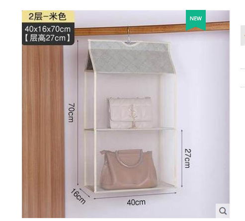 Three-dimensional dust-proof hanging bag, bag storage hanging bag, bag storage hanging bag, four-layer hanging bag, eight-compartment hanging bag pic 12