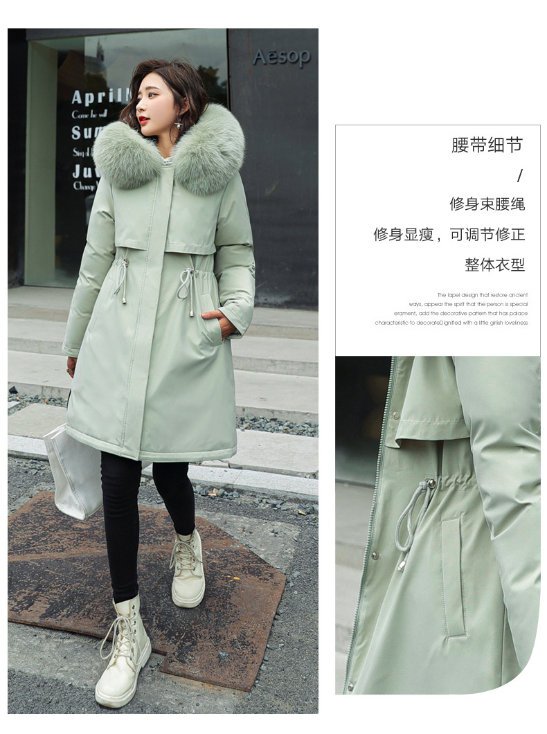 Winter new mid-length Paisuke cotton-padded jacket for women, Korean version of lambskin wool down cotton-padded jacket for women pic 4