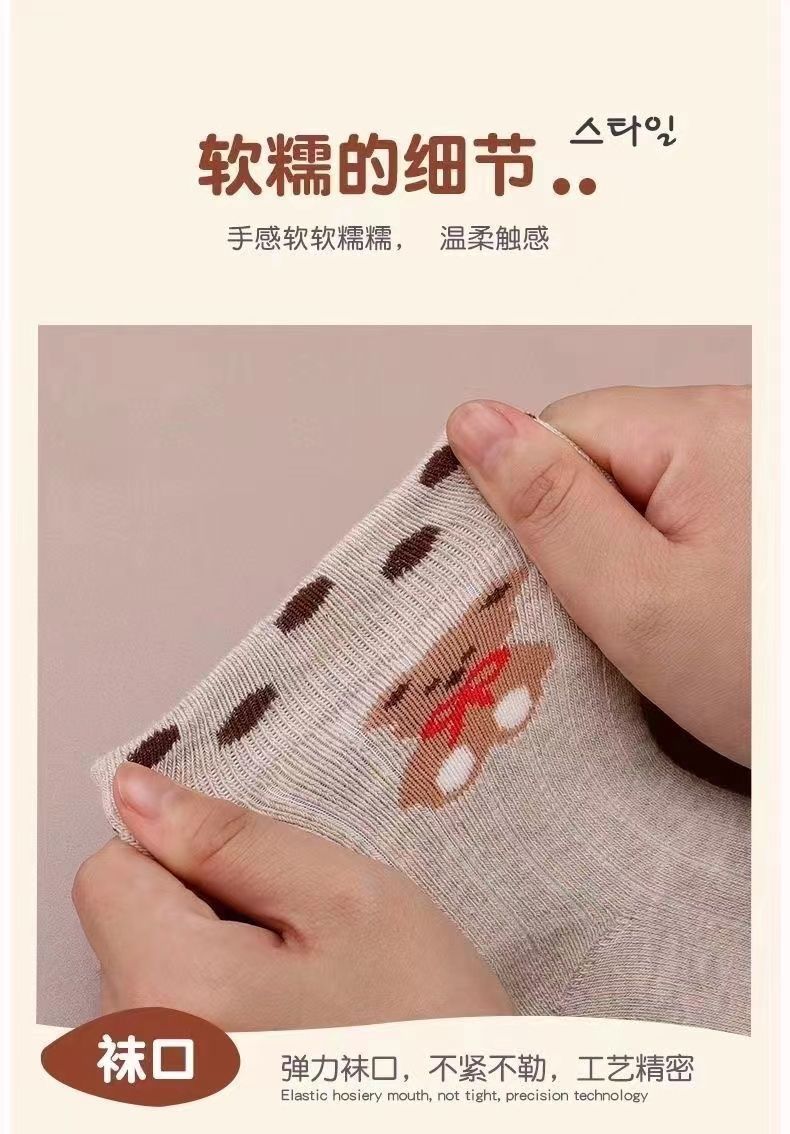 秋冬男女童防寒保暖加绒加厚儿童咖熊宝宝女孩中筒毛巾袜毛圈袜子详情8