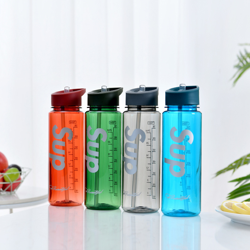 M5-1601 700ML Adult plastic outdoor sports water cup, Portable cup, Hidden Straw Cup, Gift cup pic 2