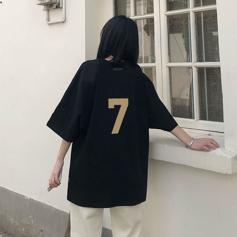 FOG ESSENTIALSZONE第七季高街潮牌宽松数字7植绒印花短袖T恤男潮详情16