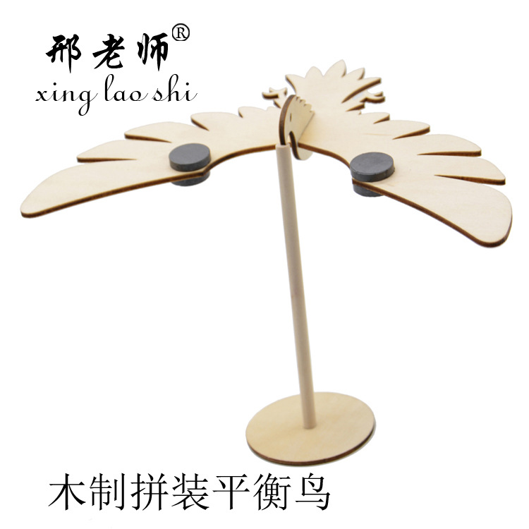Graffiti Balance Eagle, wooden assembly Balance Bird, Balance Eagle DIY toy, small Tech creations, small inventions by Teacher Xing pic 6
