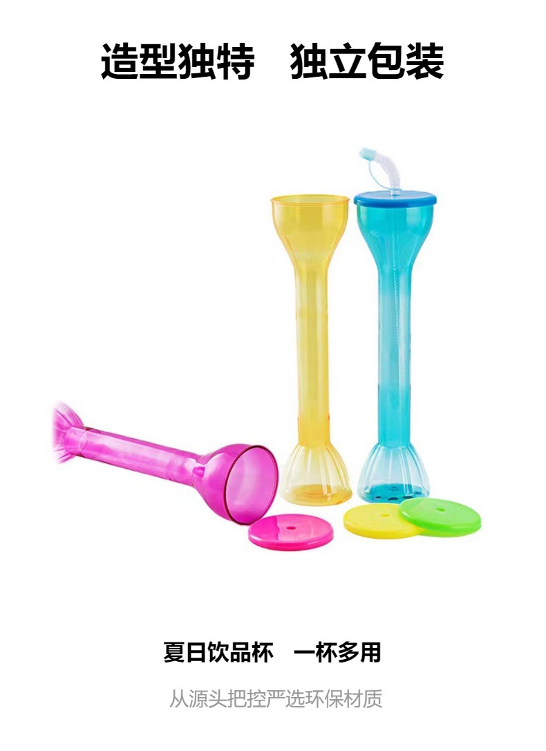 厂家直购批发大哑铃600ML一次性吸管葫芦杯狗骨头吸塑杯可印LOGO详情15