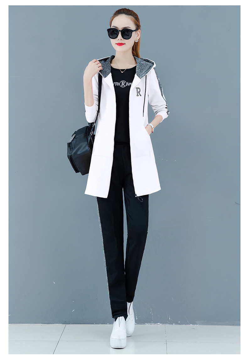 运动套装女春秋季2020新款宽松时尚卫衣三件套大码长袖跑步休闲服详情23