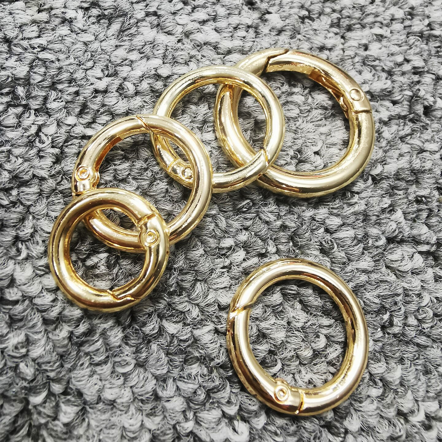Zinc alloy spring ring, metal round buckle, open ring, key chain, luggage webbing, round hanging buckle, metal iron ring pic 8
