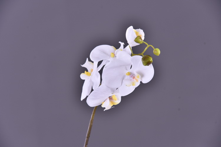 Wholesale of high-end artificial phalaenopsis from the manufacturer. 4-flower artificial phalaenopsis, a popular decorative artificial flower pic 3