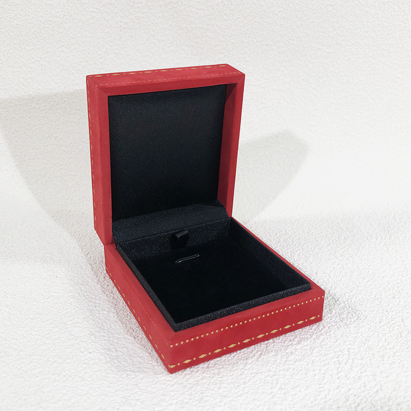 New high-end encrypted velvet printed ring box, pendant, necklace box, bracelet and chain, fashionable storage packaging box pic 12