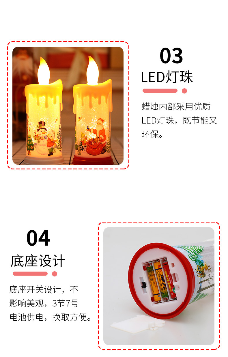 Christmas teardrop candle simulation wax decorative handicrafts and ornaments pic 5