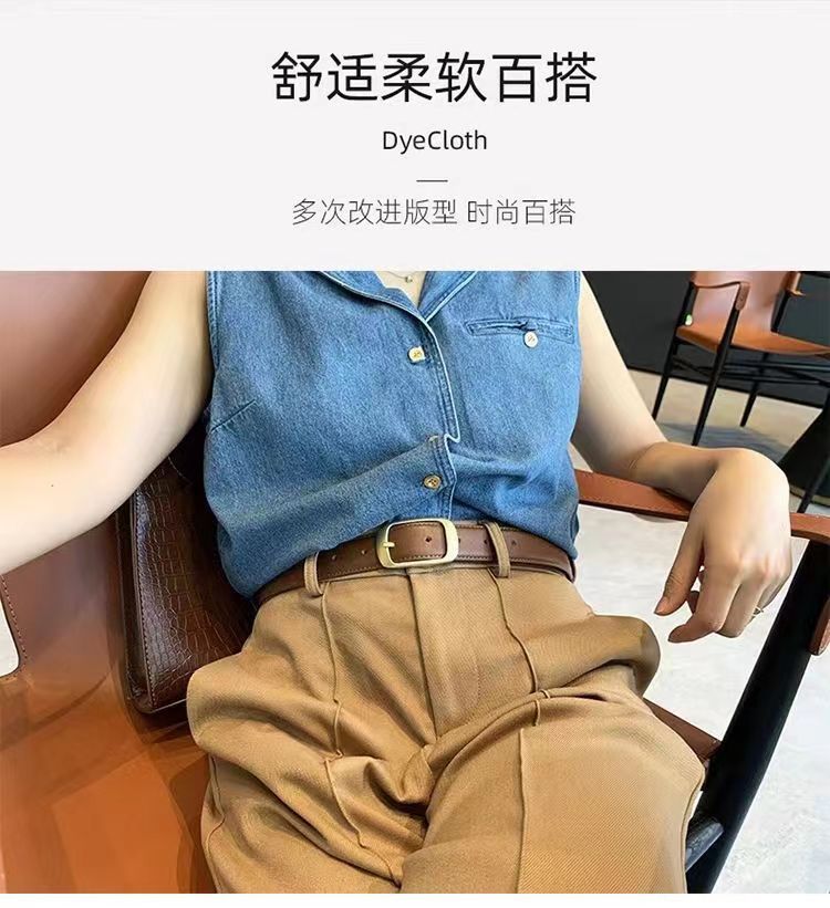 爆款皮带百搭牛仔裤女宽松腰带黑色时尚2023新款装饰高级感简约详情11