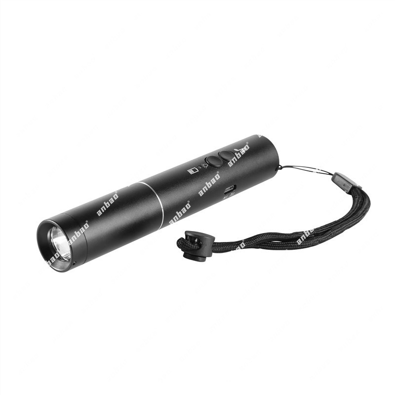 Anbao USB Charging T6 outdoor high-intensity flashlight, multi-functional tactical aluminum alloy high-power flashlight with sound pic 2