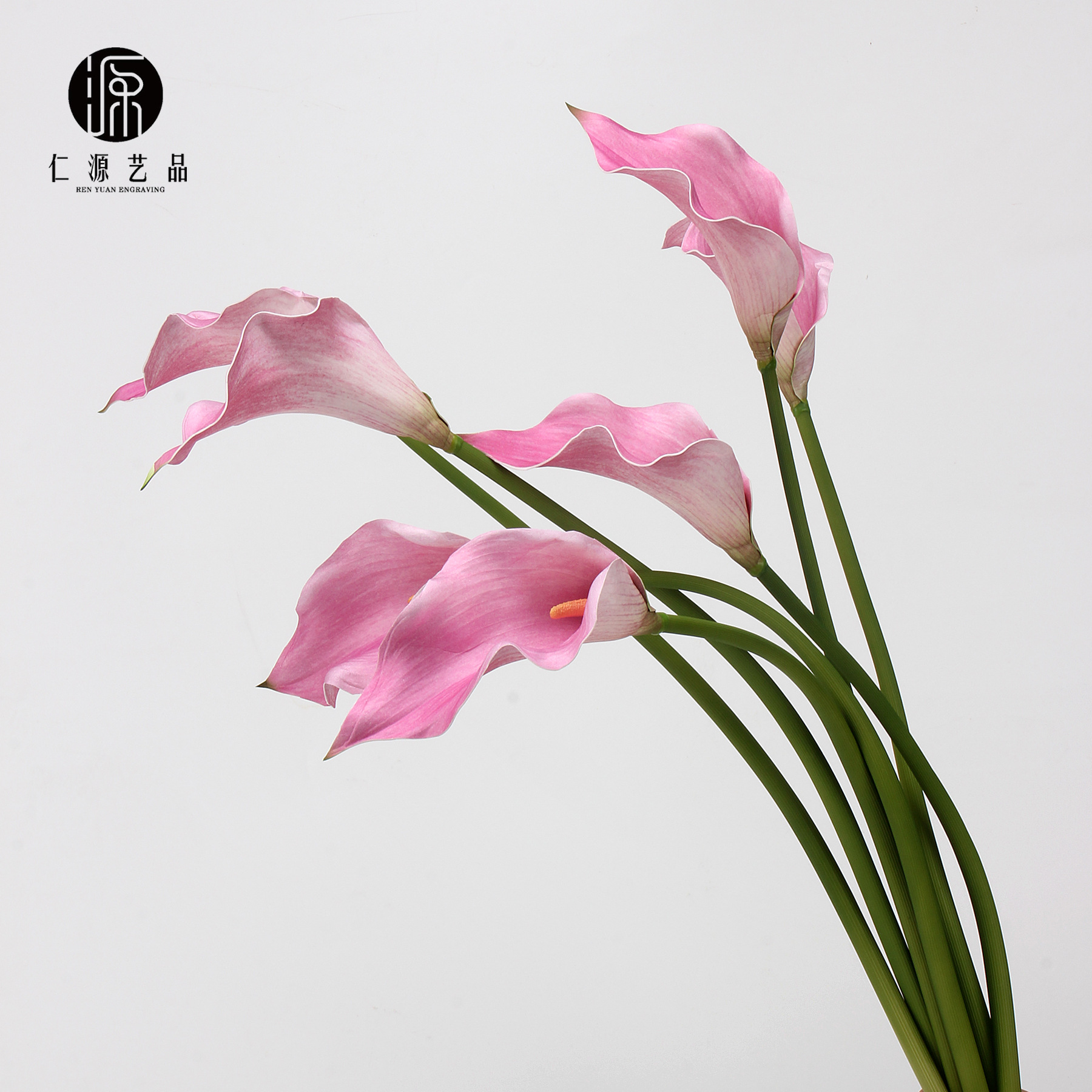 工厂直销 EVA马蹄莲仿真花海芋手感假花单枝婚庆家居插花配材道具详情42