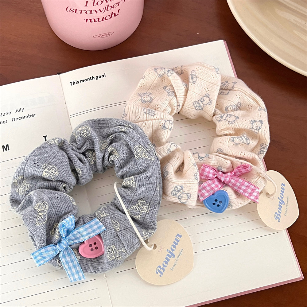 French lace-trimmed large intestine hair band, girlish hair tie, high-elasticity Korean cute hair accessory, bun hair pic 36