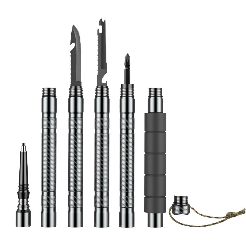 铝合金爬山手杖 伸缩折叠 登山杖 防滑手杖老人加强可调拐杖批发详情1