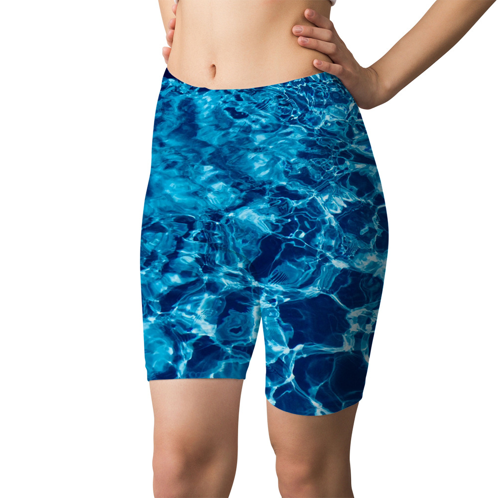 New 3D digital printed starry sky sports yoga capri shorts for cross-border Amazon from Europe and America. Please provide the printed image pic 17