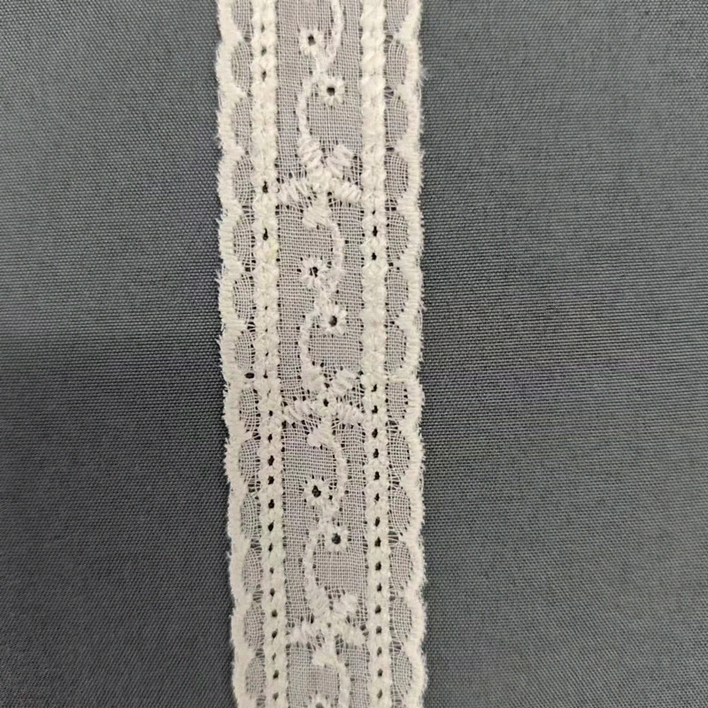 Wholesale of cotton embroidered lace, hollowed-out lace, embroidered skirt hem, clothing accessories, milk silk, perforated, barcode 2.5 pic 71