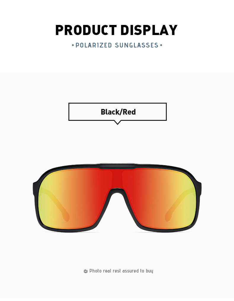 New one-piece large-frame outdoor sports sunglasses, cross-border polarized and colorful cycling sunglasses, trendy sunglasses 3086 pic 20