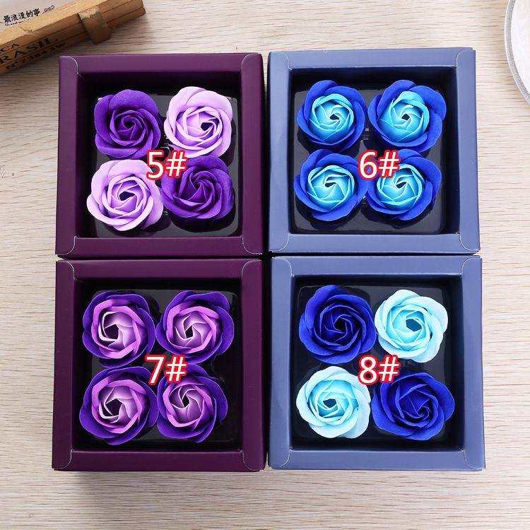 4朵玫瑰香皂花套装 七夕情人节公司活动促销礼品礼物生日跨境礼品详情2
