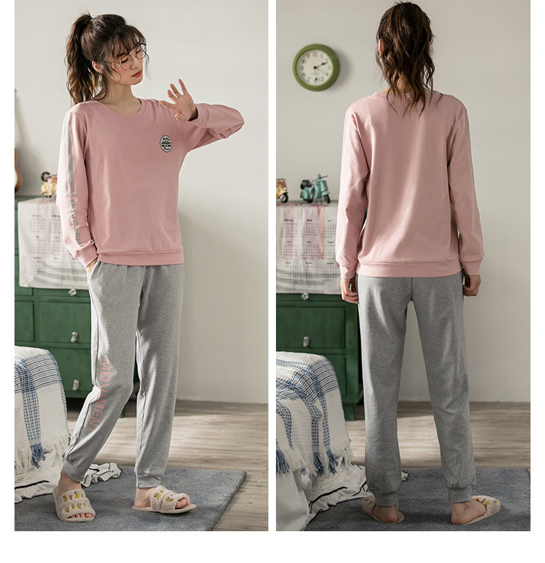 品牌情侣睡衣女长袖纯棉冬季新款韩版男士大码秋冬全棉家居服套装详情78