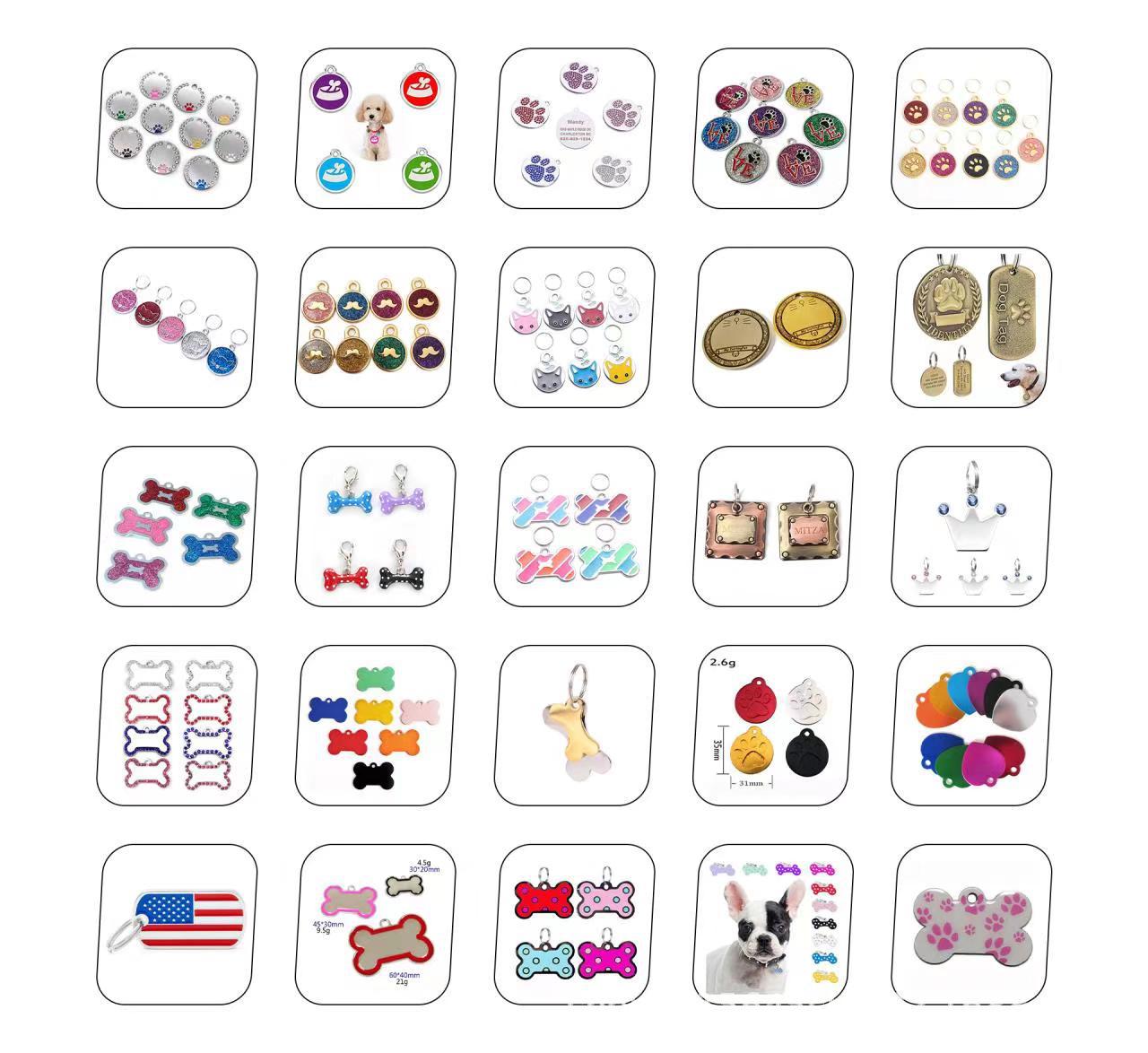 Hot-selling simple 6-color oil-dripping pet bone jewelry pendants, pet jewelry for cat and dog brands, in stock and wholesale pic 11