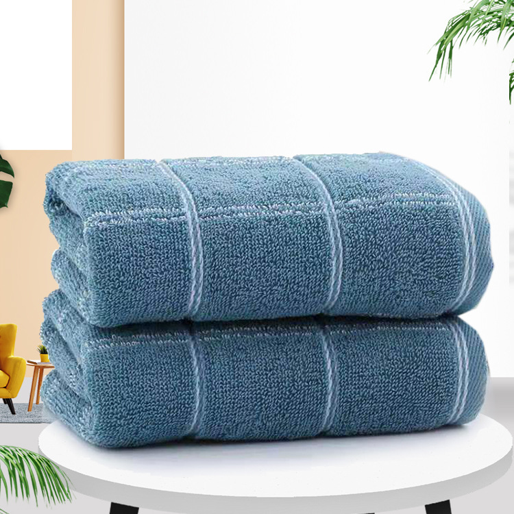 Cotton thickened plain checkered towels in stock for wholesale. Home absorbent face towels for men and women, couple face towels and washbasins, custom-woven pic 23