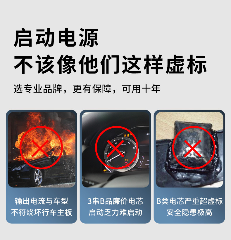 Emergency start power supply 12V ignition wonder, large-capacity jumpers, igniters for all vehicle models, car battery charger pic 3