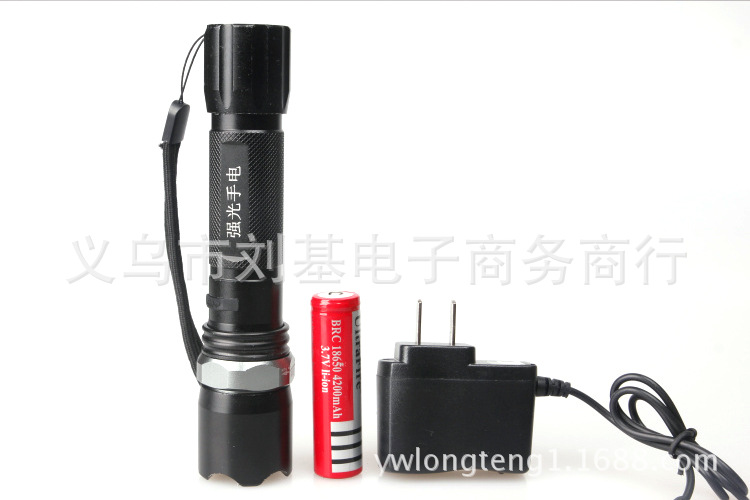 充电手电筒 强光手电筒 CREE 旋转变焦 LED远射聚光调焦礼盒套装 pic 20
