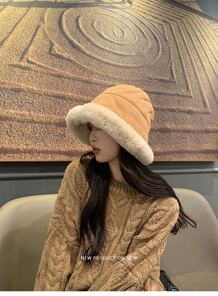 秋冬加厚毛绒保暖渔夫帽女防寒防风护耳盆帽北方冬天卷边蒙古帽子详情3
