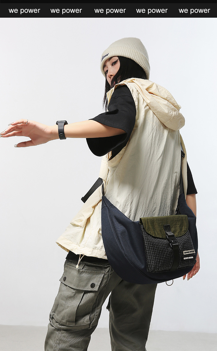 WEPOWER新款饺子包 男女通用时尚单肩包 轻便户外大容量斜挎包 百搭潮流其他分类详情14