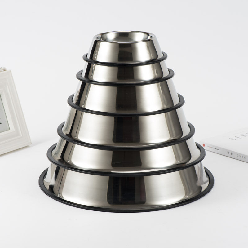 Stainless steel dog bowl, pet bowl, multi-purpose, shock-resistant pet bowl, round food bowl for cats and dogs, pet food bowl and dog food bowl supplies pic 1