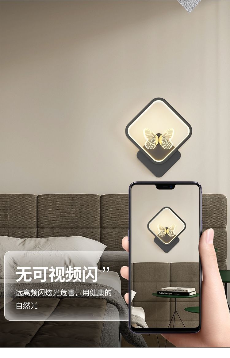 创意儿童墙壁灯北欧卧室床头灯简约现代圆形客厅过道电视背景壁灯详情12